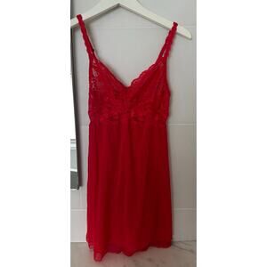 Cosabella red lace Teddy nightgown